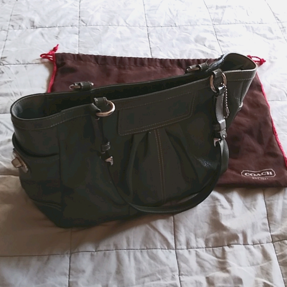 Coach F13761 Patent Leather Satchel W/ Dust Bag - Picture 1 of 12